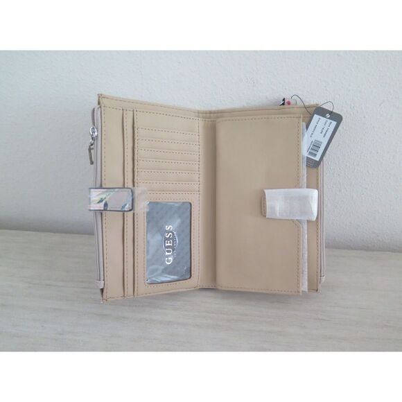 Guess FF805690 Women's Taupe Floral Radko SLG Wristlet Clutch Wallet Phone Case - Picture 12 of 12